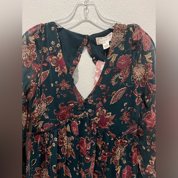 RUN THE WORLD PINE PAISLEY EMPIRE WAIST MIDI DRESS - Picture 8 of 13